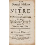 Saltpetre.- Clarke (William) The Natural History of Nitre, first edition, 1670.