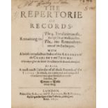 Agard (Arthur) The Repertorie of Records: Remaining in The 4. Treasuries on the Receipt side at …