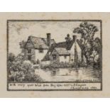 Dedham, Essex.- Kenyon (Lionel Richard Kenyon) 8 Christmas Cards of views in Dedham and Stratford …