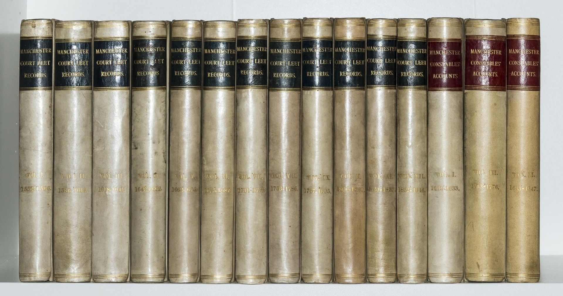 Court Leet Records of the Manor of Manchester (The), 12 vol., Manchester, 1884-90; and 3 others …