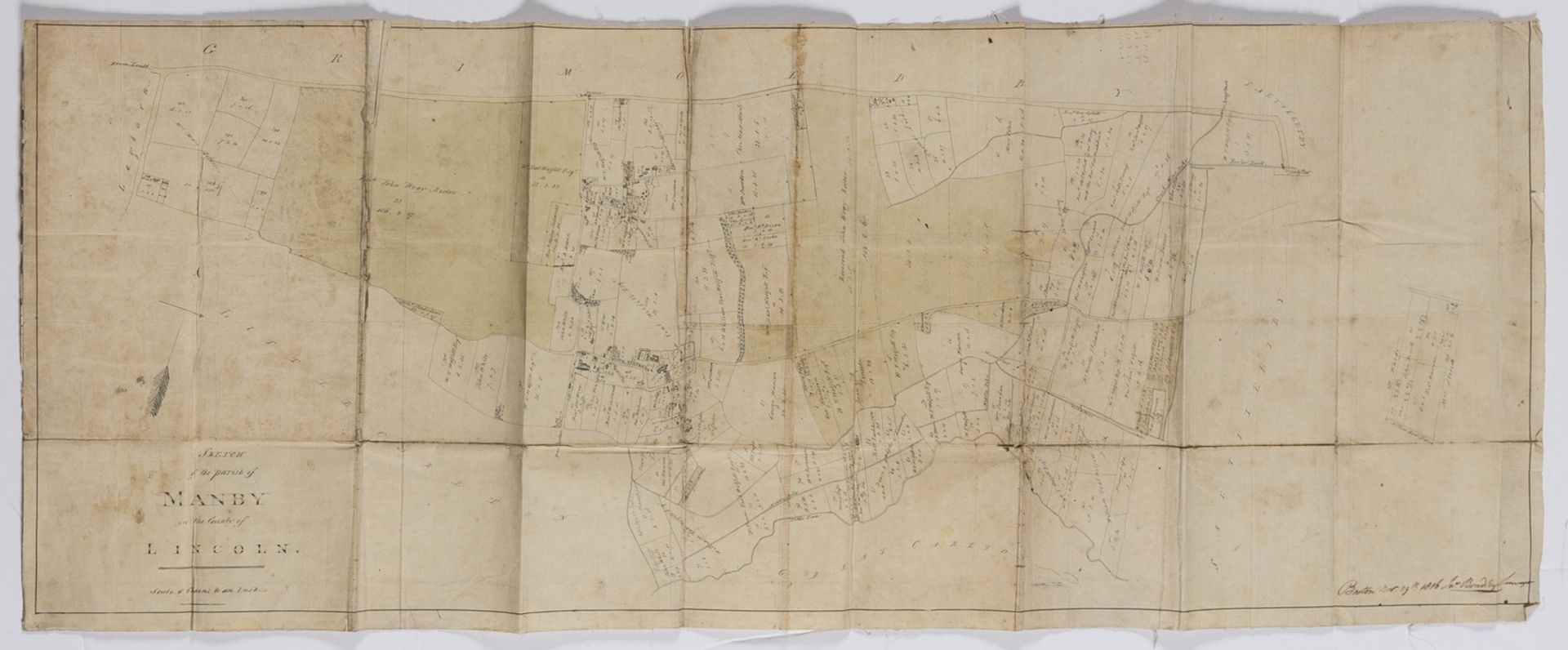 Lincolnshire, Manby.- Bradley (James, surveyor) Sketch of the parish of Manby in the County of …