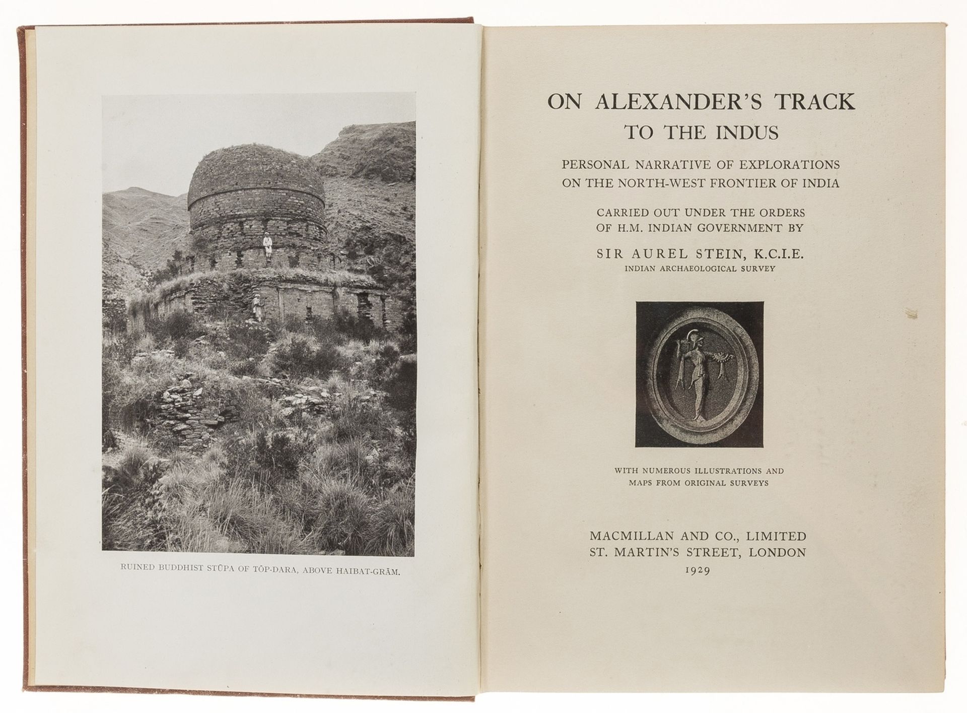 India.- Stein (Sir Marc Aurel) On Alexander's Track to the Indus, first edition, 1929.