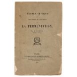 Pasteur (Louis) Examen critique d'un ecrit posthume de Claude Bernard sur la fermentation. 2 …