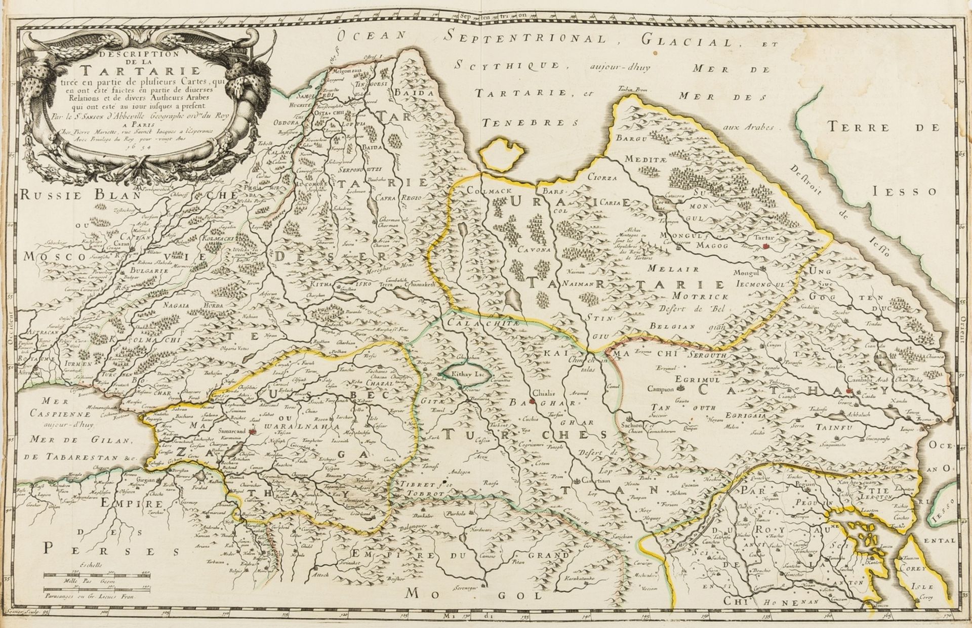 Russia.- Sanson (Nicolas) Description de la Tartarie Tiree en Partie de Plusieurs Cartes, 1654; …