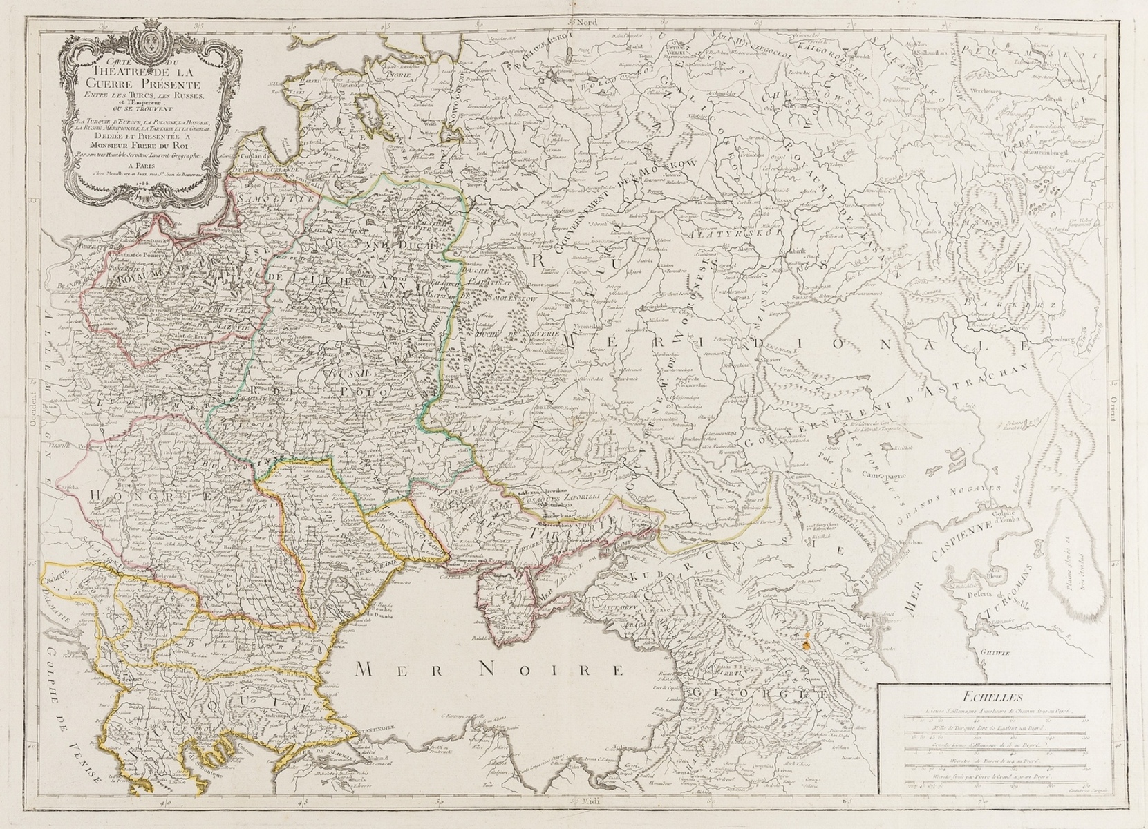 Eastern Europe.- Ottoman Empire.- Mondhare (L.J.) Carte du Théatre de la Guerre Presente Entre les … - Image 2 of 2