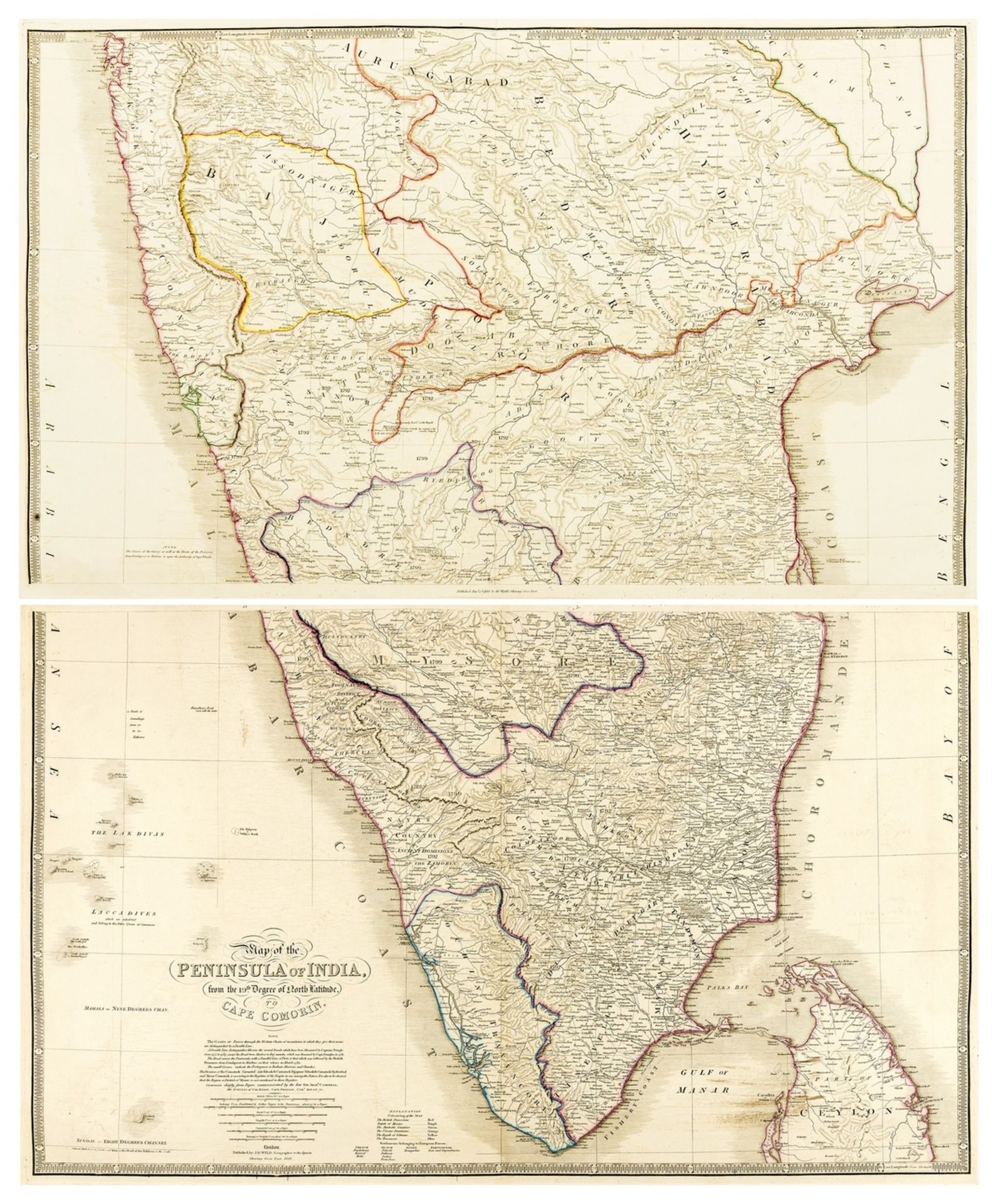 India.- Wyld (James) Map of the Peninsula of India, from the 19th Degree of North Latitude, to …