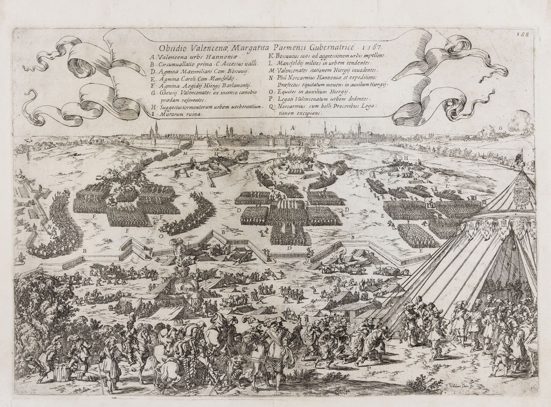 France.- Baur (Johann Wilhelm) [Siege of Valenciennes, then in the Hapsburg Netherlands], 1632.