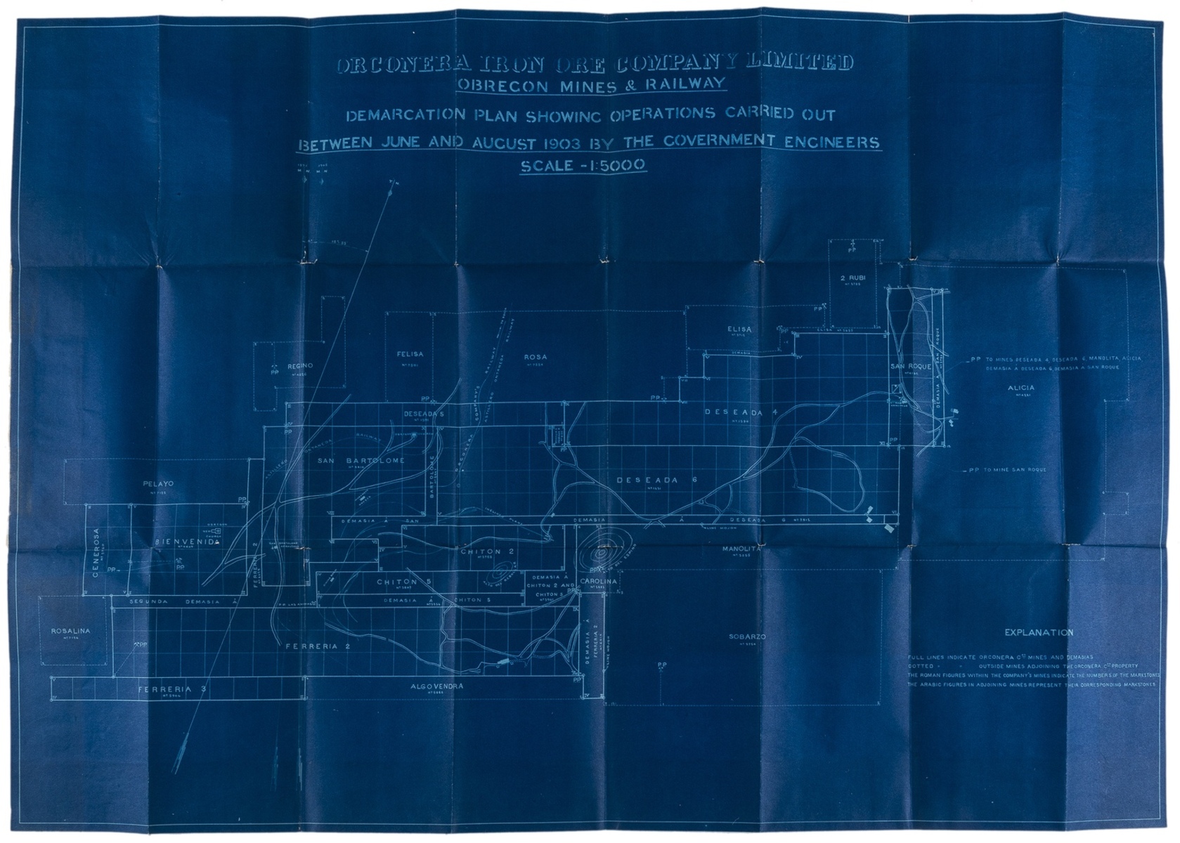 America.- California mining.- Orconera Iron Ore Company Ltd. Obregon Mines & Railway demarcation …