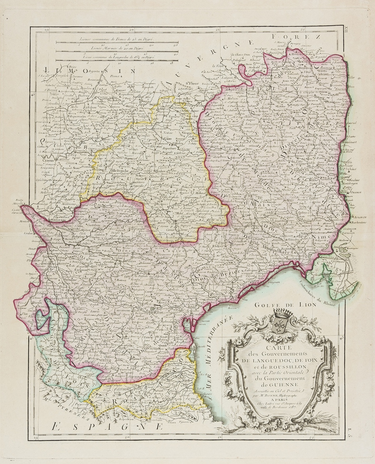 France.- Bonne (Rigobert) A group of regional maps including Normandy, Brittany, Champagne, Isle …