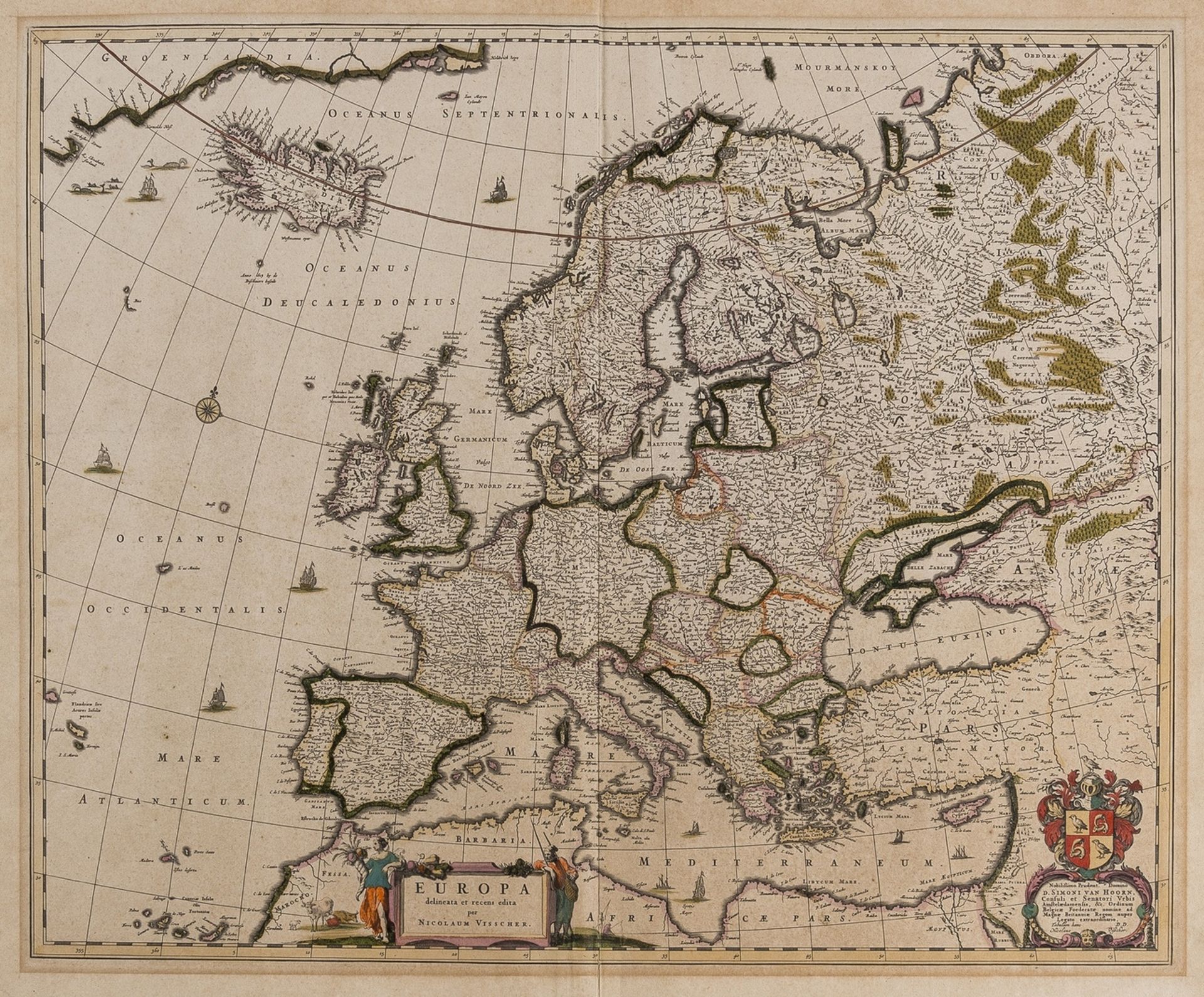 Europe.- Visscher (Nicolas) Europa delineata et recens edita..., [c. 1677].