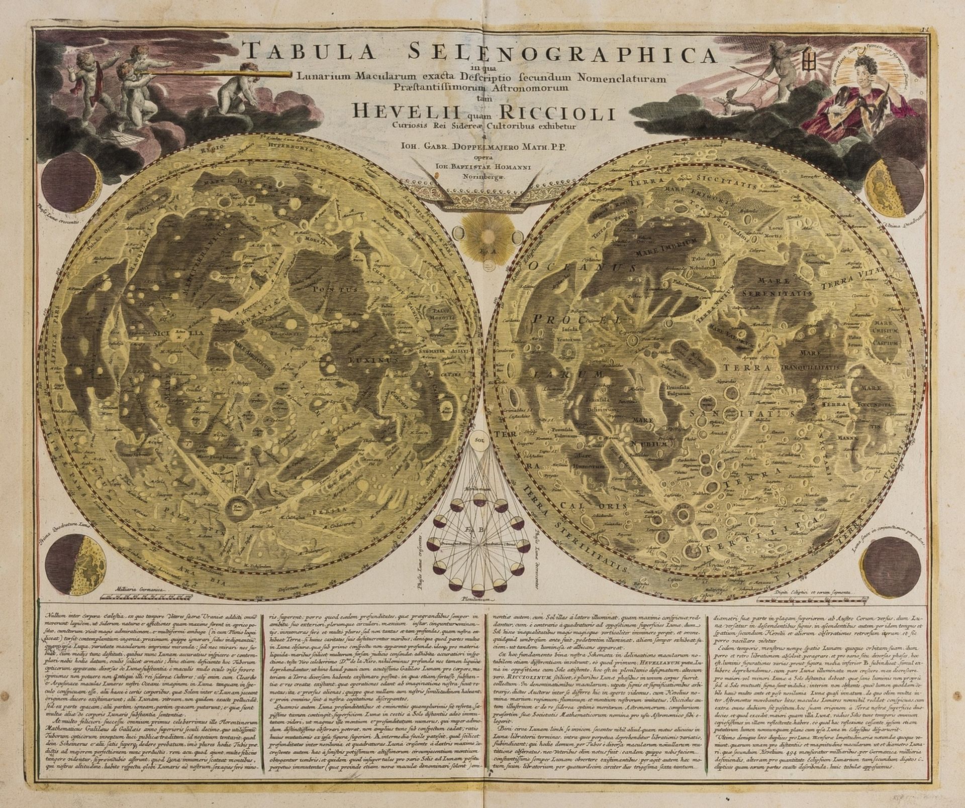 Celestial.- Homann (Johann Baptist) and Johann Gabriel Doppelmayr. Tabula Selenographica..., 1742.