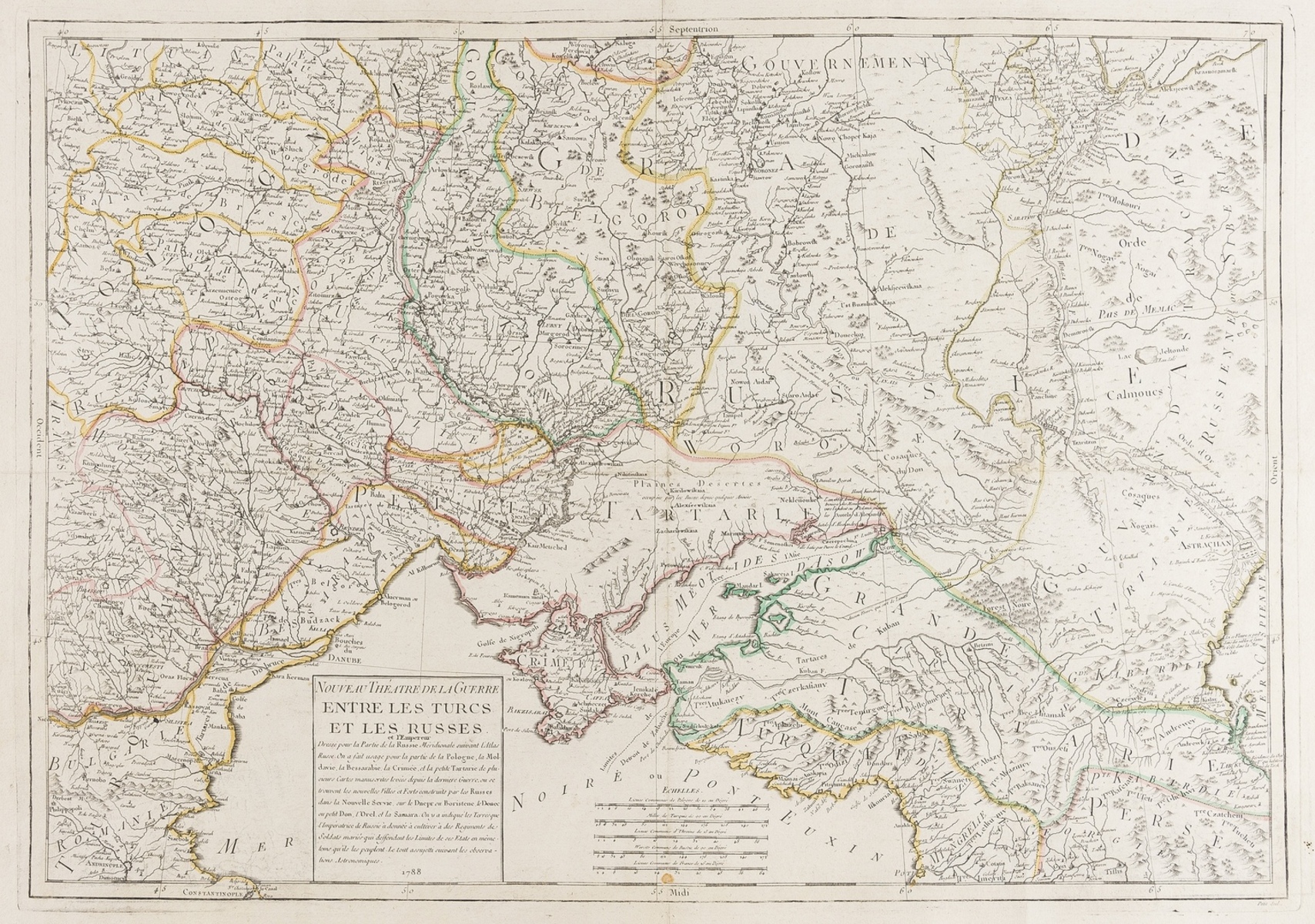 Eastern Europe.- Ottoman Empire.- Mondhare (L.J.) Carte du Théatre de la Guerre Presente Entre les …