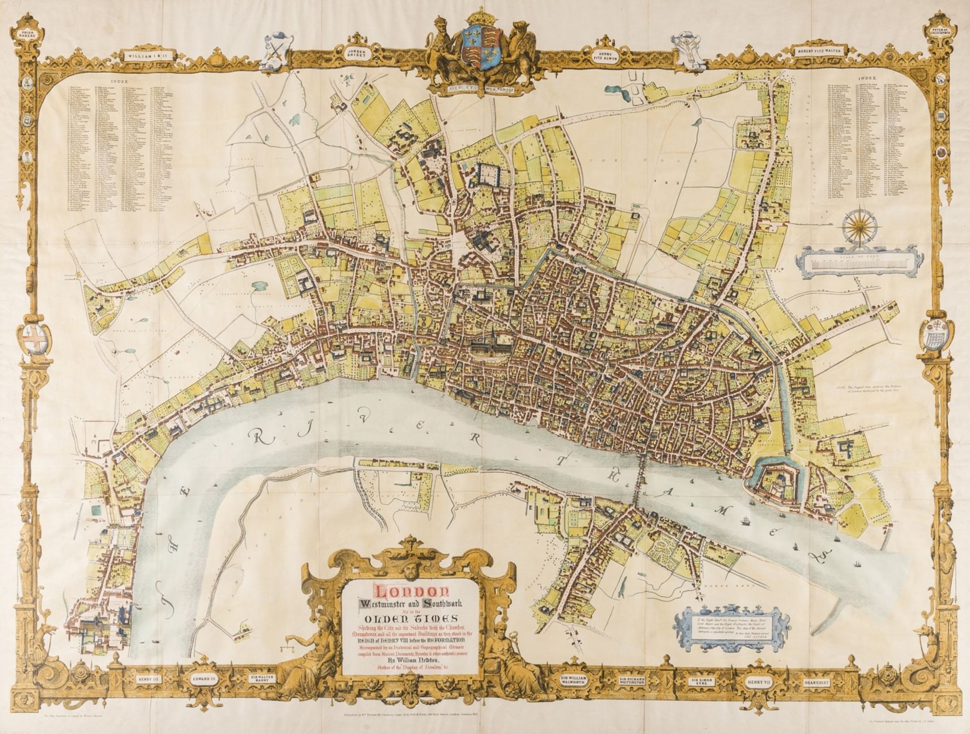 London.- Newton (William) London Westminster Southwark as in Olden Times shewing the City and …