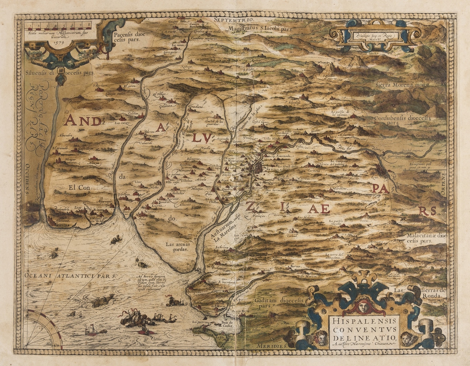 Spain.- Ortelius (Abraham) Hispalensis Conventus Delineato, [c. 1584].