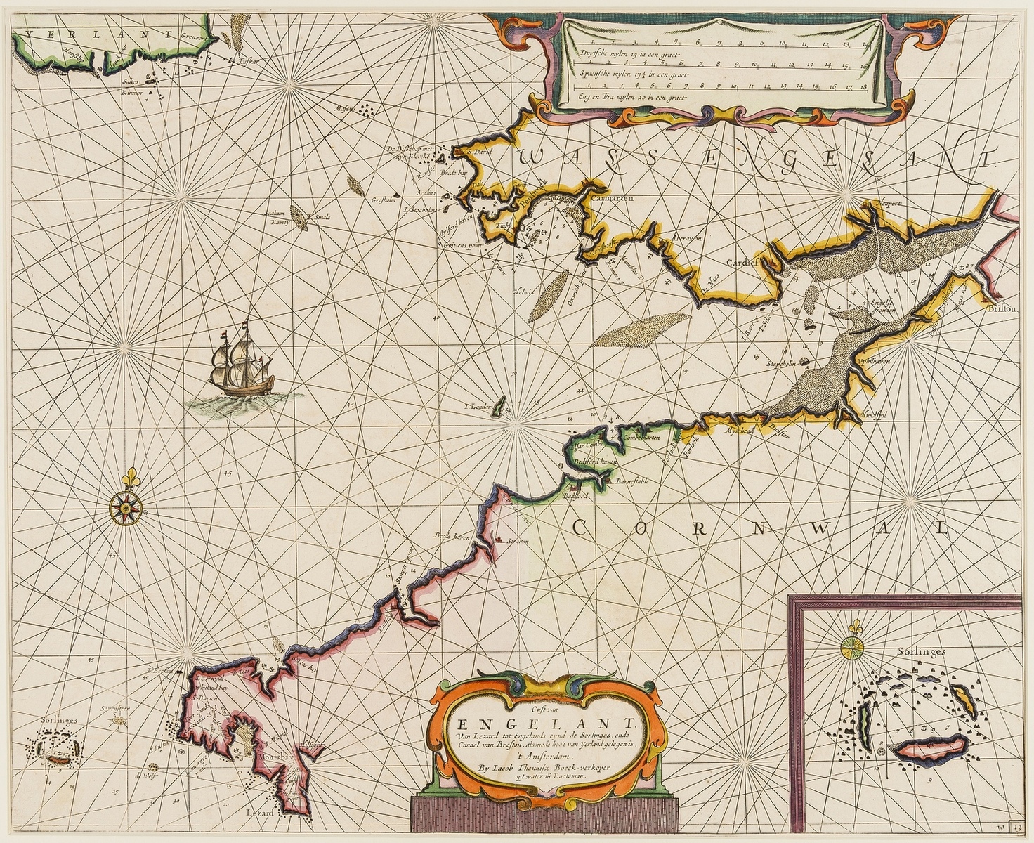 Cornwall and Wales.- Jacobsz (Jacob) Cust van Engelant., van Lezard tot Engelands eynd, de …