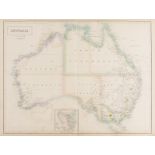 Australia.- Gold mining.- Black (Adam and Charles) Austalia [Gold districts marked], [c. 1850]; …