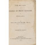 Stoker (Bram) The Duties of Clerks of the Petty Sessions in Ireland, first edition, Dublin, 1879.