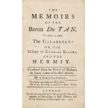 18 century novel.- Gomez (Madame de) The Memoirs of the Baron du Tan. To which is added The …