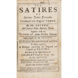 Dryden (John) The Satires of Decimus Junius Juvenalis, for Jacob Tonson, sold by Robert Knaplock, …