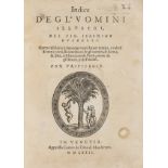 Antiquity.- Ruscelli (Girolamo) Indice degl'vomini illustri, first edition, Venice, Comin da …