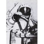 Cosmonauts.- space.- Leonov (Alexey) [2 Signed Photographic prints], n.d.