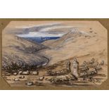 Crimean War.- The Battle of the Great Redan.- Watercolour and 2 drawings of the grave of Colonel …