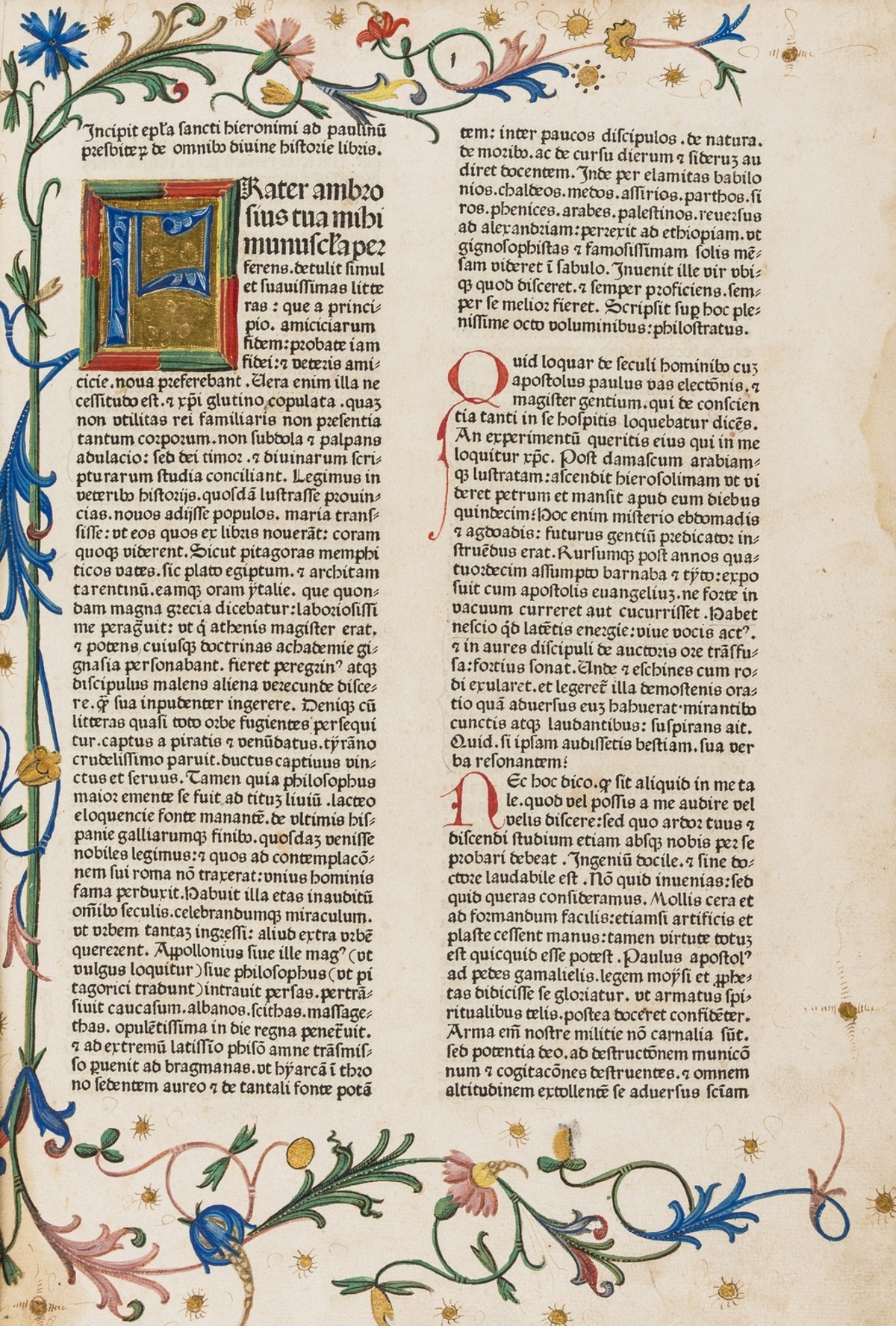 Bible, Latin.- Biblia latina, with additions by Menardus Monachus, Nuremberg, Anton Koberger, 30 …