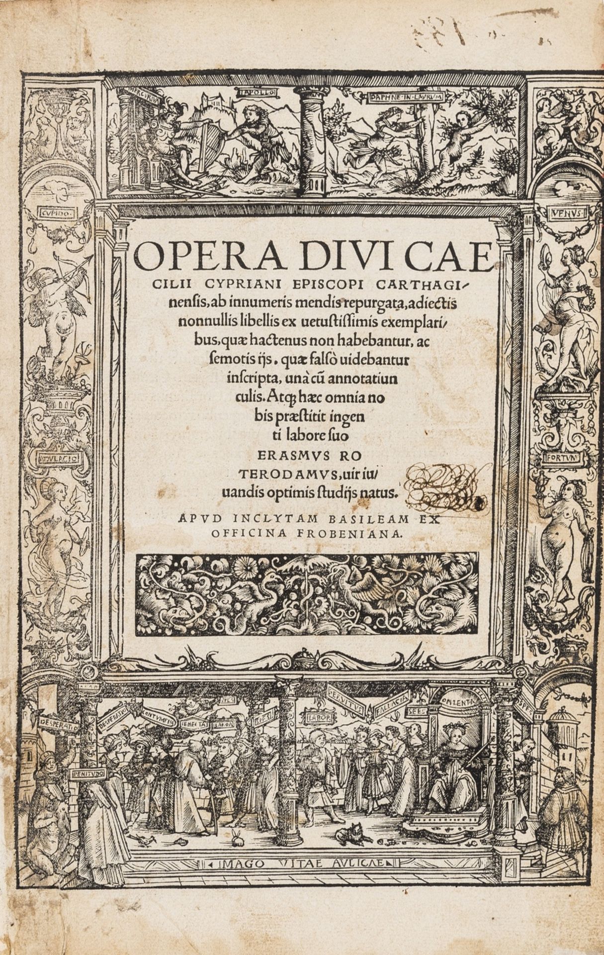 Cyprian (Saint, Bishop of Carthage) Opera, edited by Desiderius Erasmus, Basel, [Johann] Froben, …