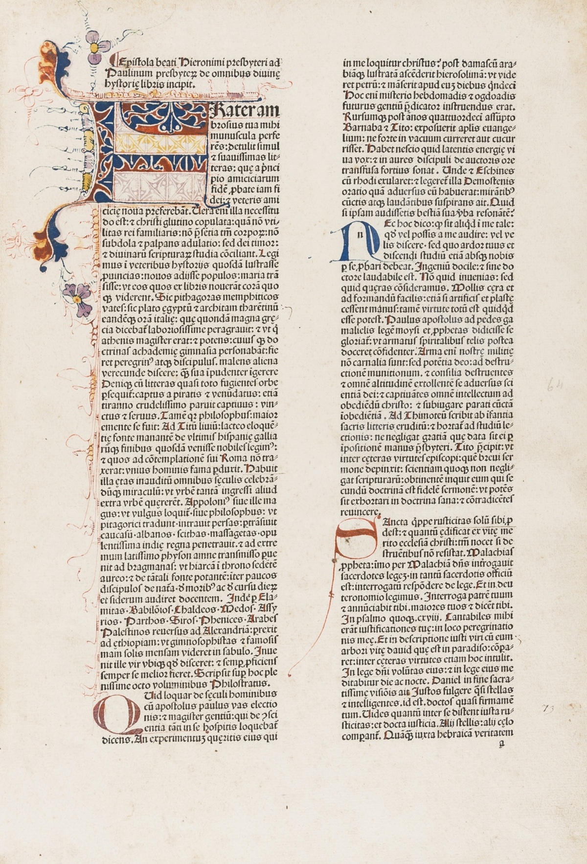 Bible, Latin.- Biblia latina, with the Glossa Ordinaria of pseudo-Walafrid Strabo and interlinear …