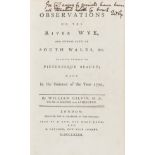 Wales.- Gilpin (William) Observations on the River Wye, first edition, author's own copy with 2 …