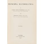 Whitehead (Alfred North) and Bertrand Russell. Principia Mathematica, vol. I only of 3, first …