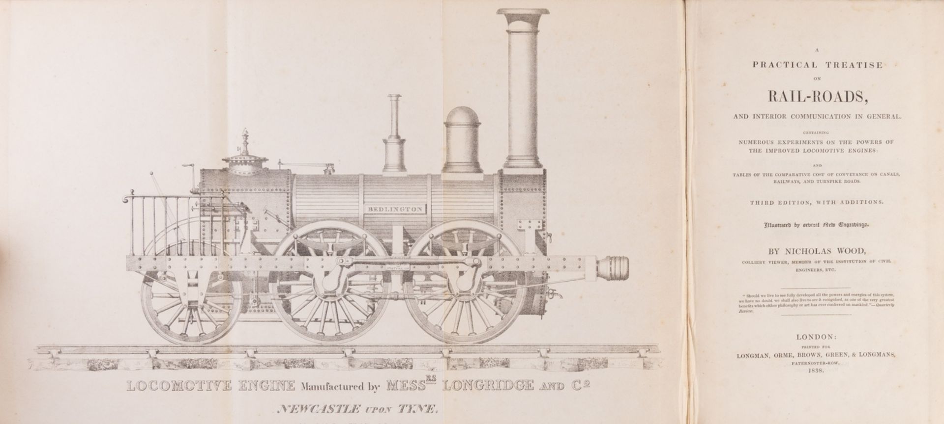 Wood (Nicholas) A Practical Treatise on Rail-Roads, 1831 & others (6)