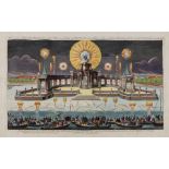 Fireworks.- Laurie & Whittle (publishers) A View of ye Grand Theatre & Fireworks erected on ye …