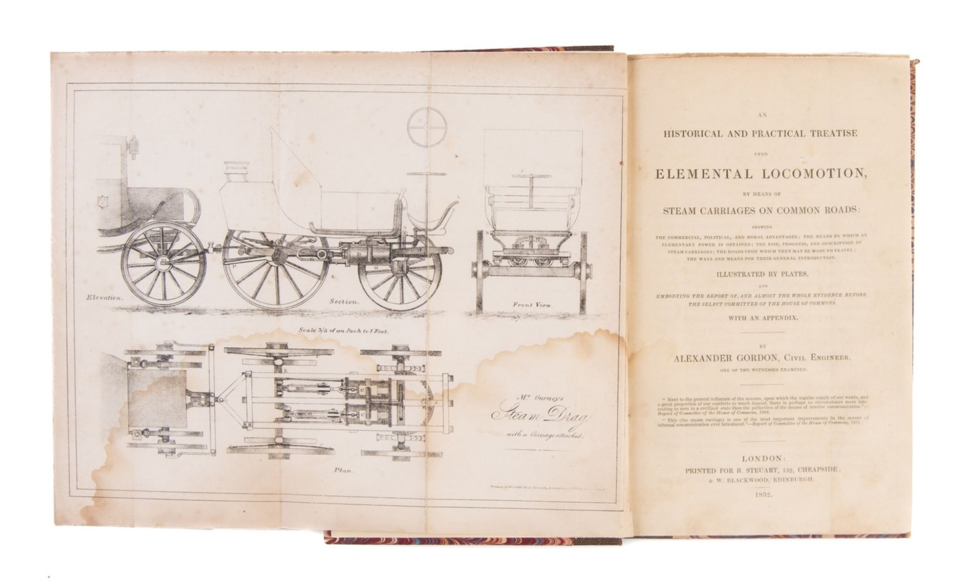 Gordon (Alexander) An Historical and Practical Treatise upon Elemental Locomotion, first edition, …