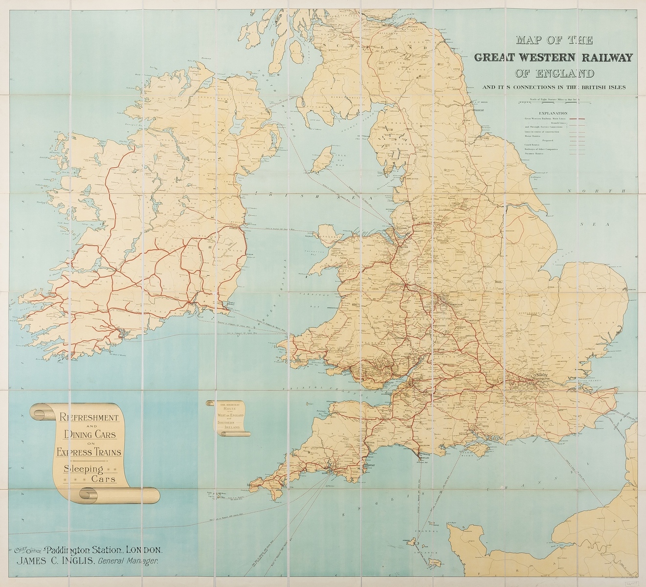 Great Western Railway. Map of the Great Western Railway of England and its connections to the …