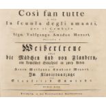 Opera.- Mozart (Wolfgang Amadeus) Cosi fan tutte o sia la scuola degli amanti, 3 vol. in 1, first …