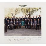 Thatcher's last Cabinet.- Official Cabinet photograph for July, 1990, signed by all the sitters, …