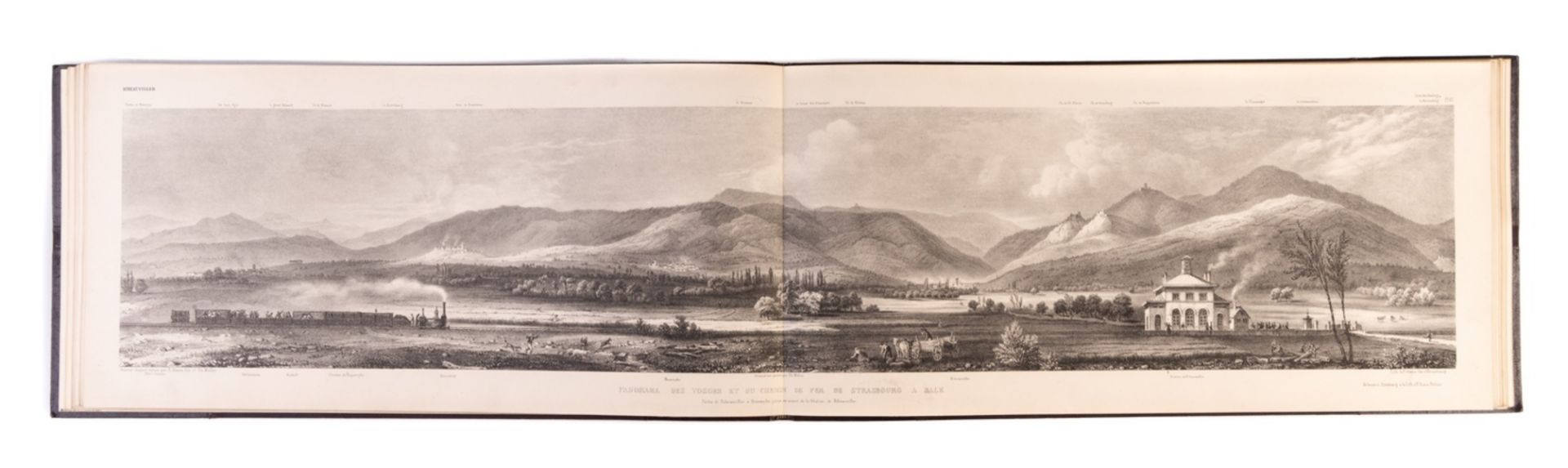 Simon (E.) & Th.Muller. Panorama des Vosges et du Chemin de Fer de Strasbourg a Bale, 14 …