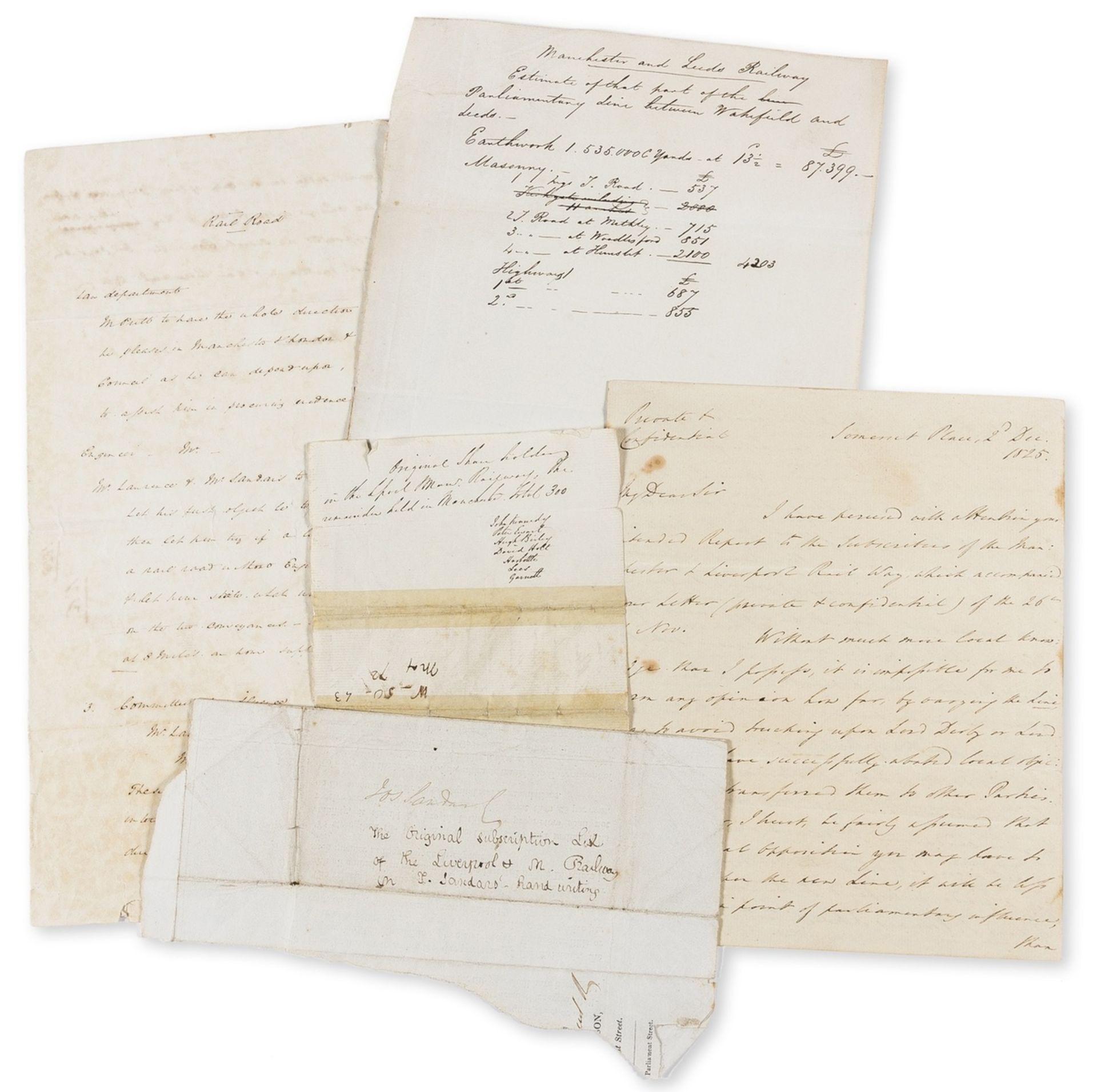 Huskisson (William) Autograph Letter signed to an unnamed committee member of the Liverpool & …