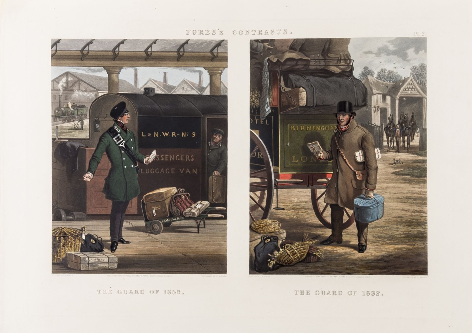 Early Railways.- Beginning of the World's Railways (The): Pictorial Engravings, album of prints … - Image 5 of 7