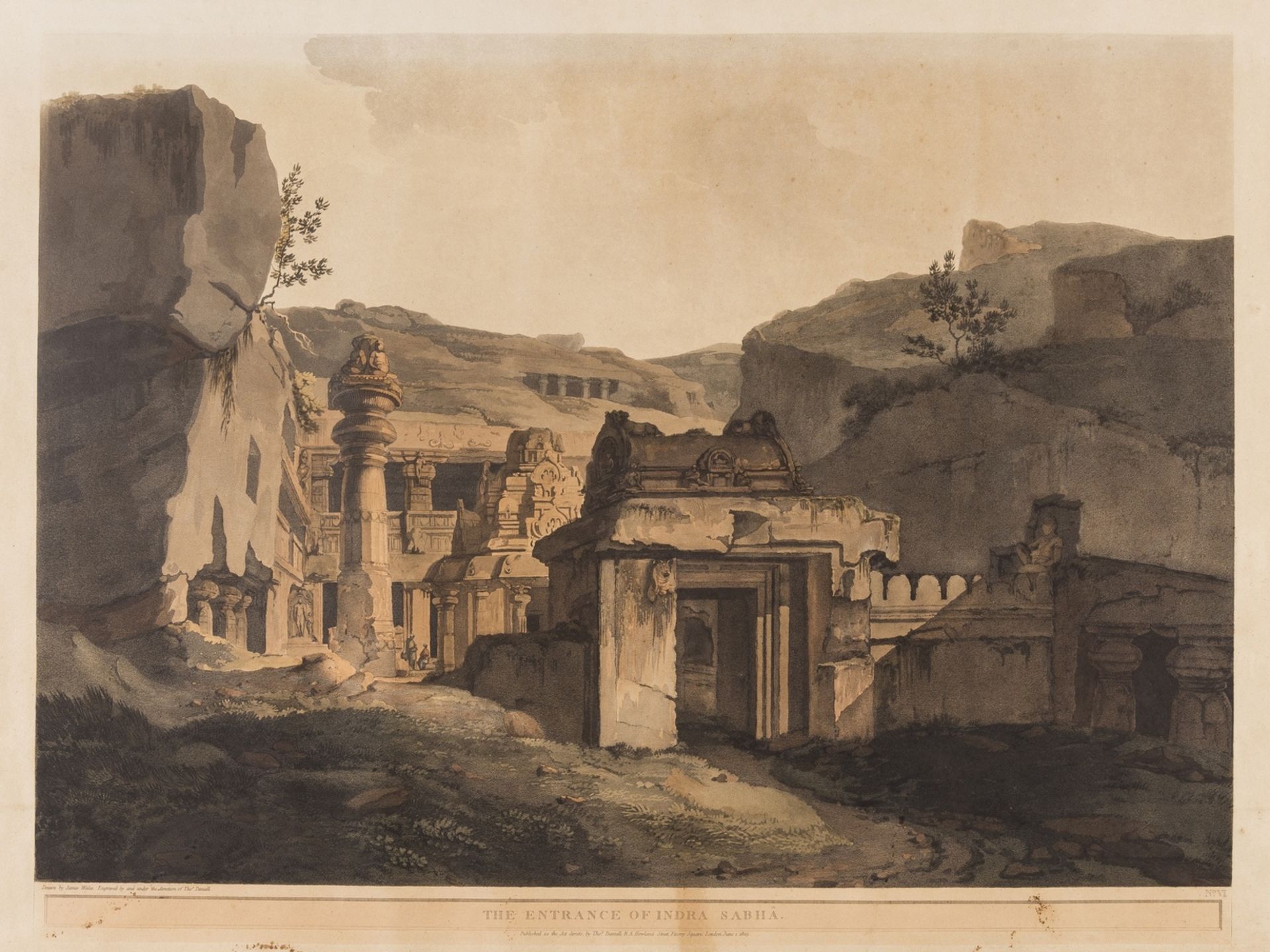 India.- Daniell (Thomas) The Entrance Of Indra Sabhâ, 1803.
