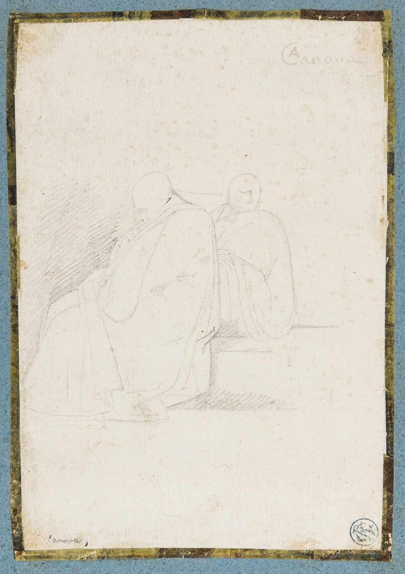 Old master forgery.- Rossi (Egisto), attributed to. Study of two seated figures, possibly after …