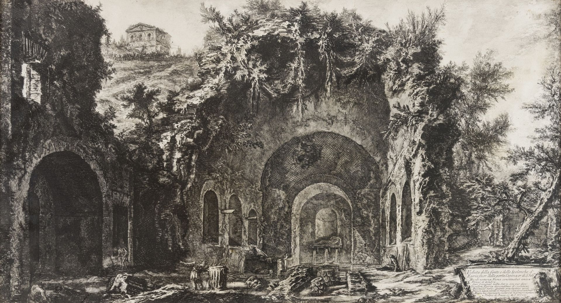 Piranesi (Giovanni Battista) Veduta del Palazzo Stopani...; Veduta della fonte e delle Spelonche …