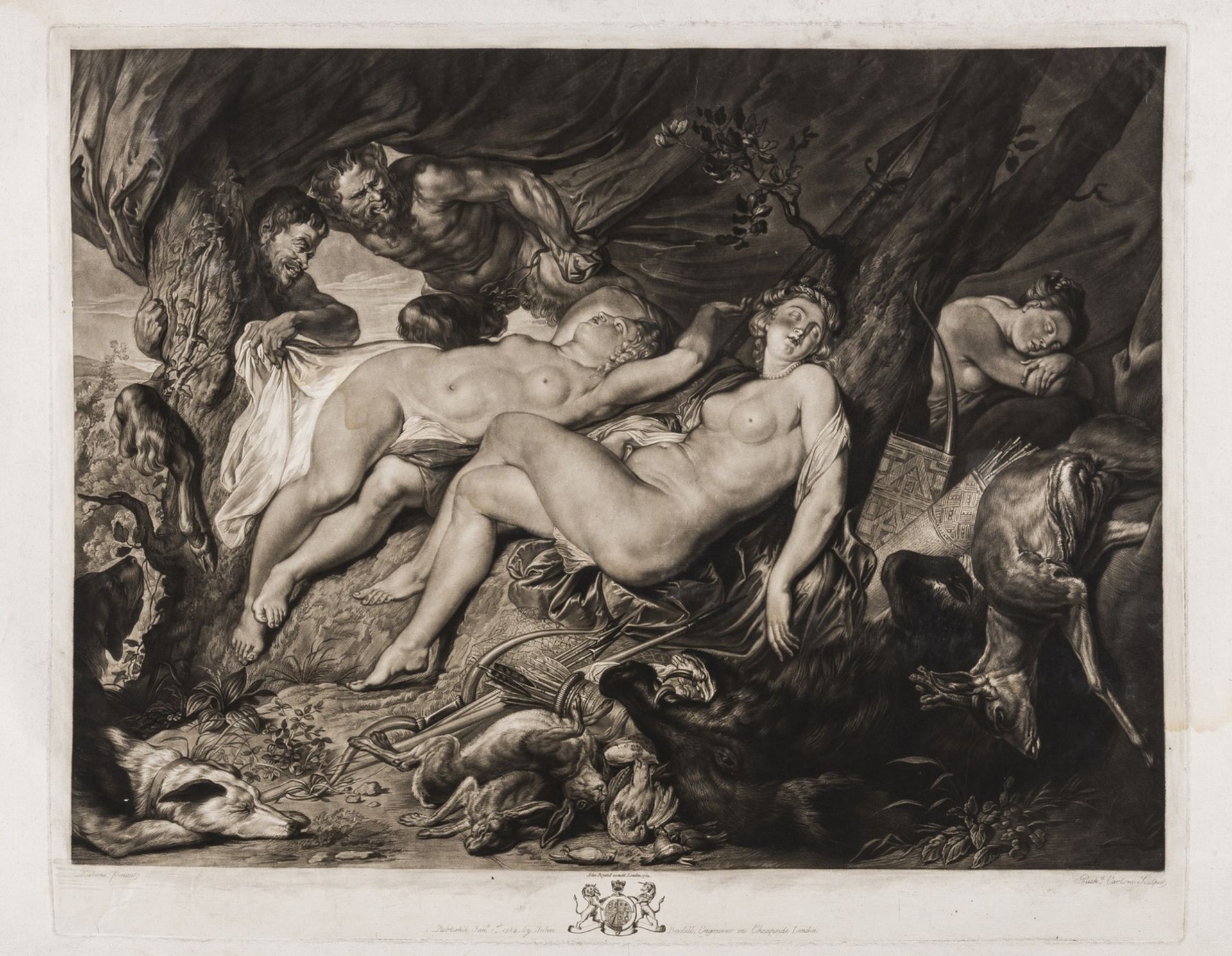 Earlom (Richard) Nymphs and satyrs, after Peter Paul Rubens, mezzotint, 1784.