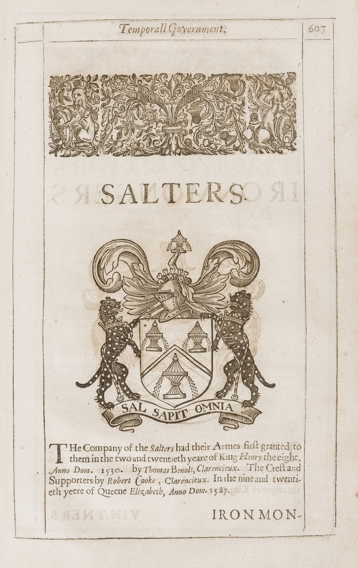 London.- Stow (John) The Survey of London, by Elizabeth Purslow, 1633.