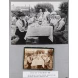 Oxford Cycling Club, 3 albumen photographs, one featuring William Morris, later Lord Nuffield at a …