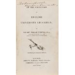 Further education.- Whewell (Rev. William) On the principles of English University Education, …