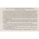 Economics.- Jevons (William Stanley) Notice of a General Mathematical Theory of Political Economy, …