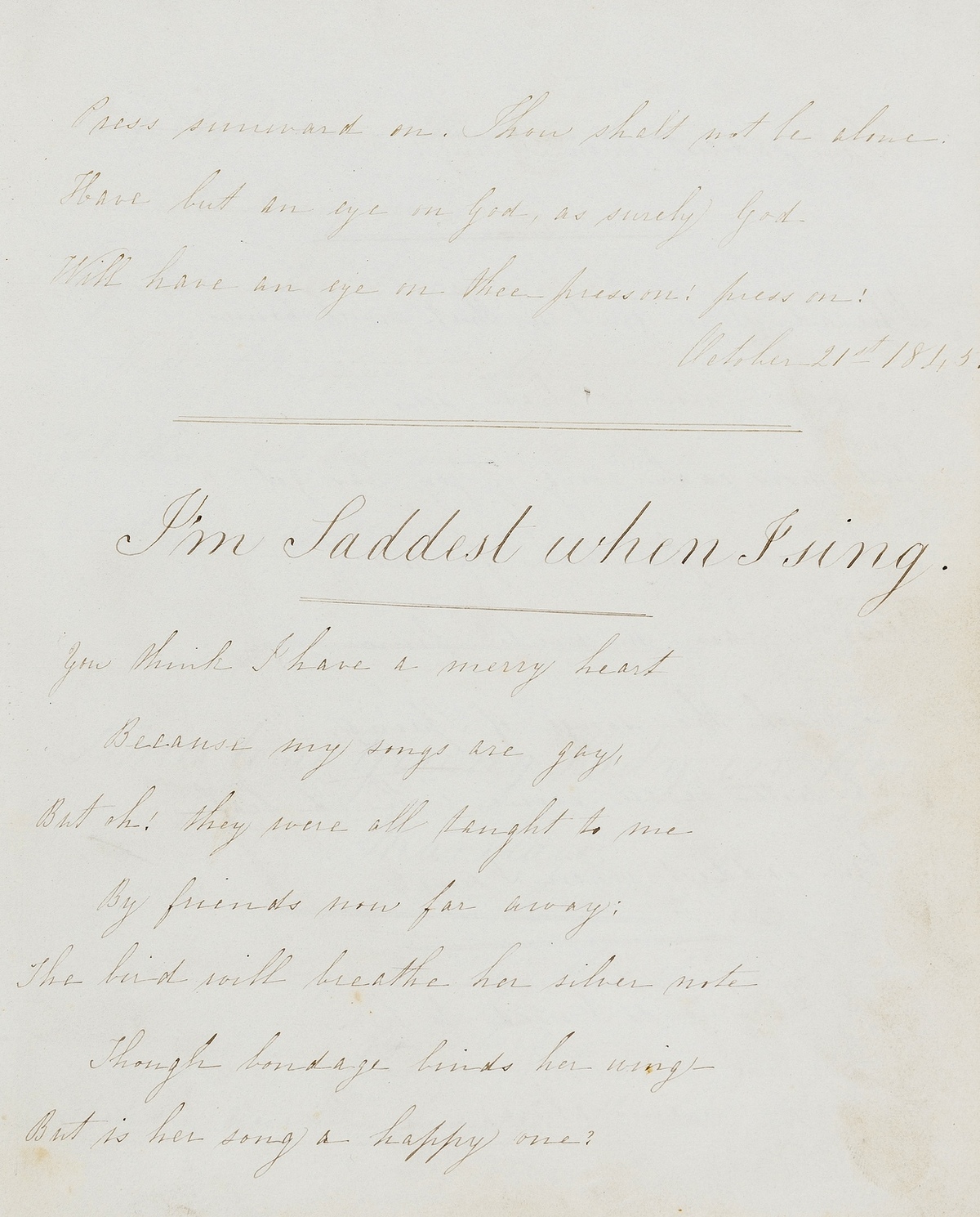 Poetry.- Gill (Miss, of Keighley, Yorks) Volume of Poetry, 1845.; and 2 other manuscripts (3).