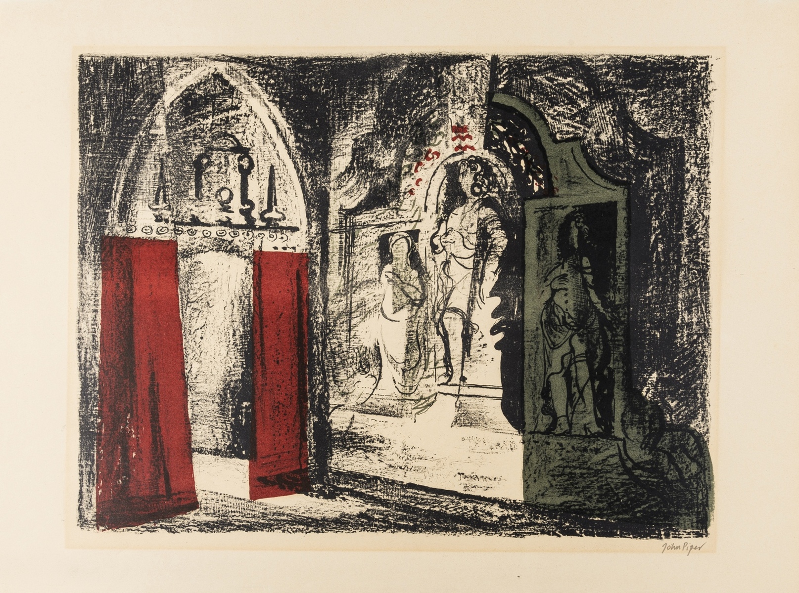 John Piper (1903-1992) Yarnton Monument, Oxon (Levinson 70)